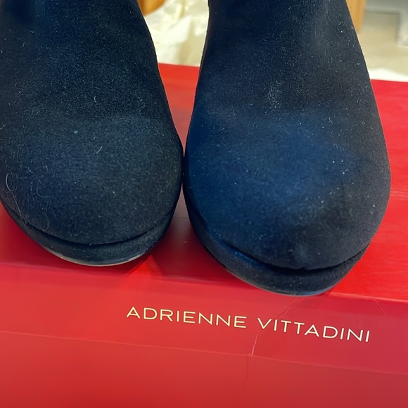 Adrienne Vittandini cuffed platform boot in black suede size 9.5 - Picture 4 of 8